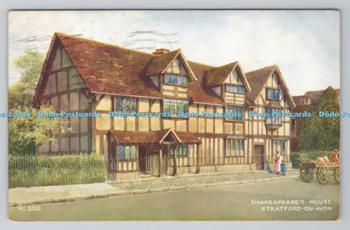 R805145 Stratford auf Avon. Shakespeare House. Valentinstag. Kunstfarbe. 1937