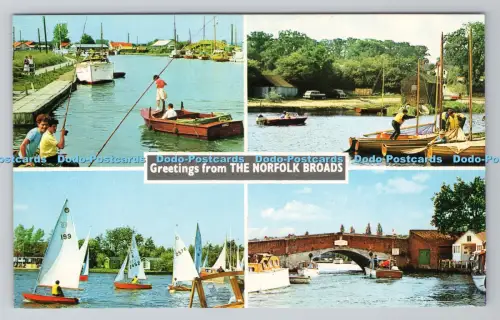 R805146 Grüße von den Norfolk Broads. Horning. D. Konstanz. Littlehampton.