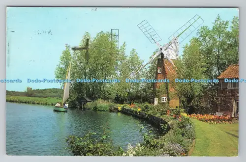 R805147 Norfolk Broads. Hunsettermühle. Flussameise. J. Salmon. Sevenoaks. PM. Norwi