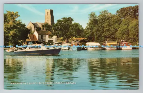 R805148 Norfolk Broads. Ranworth Church. River Bure. J. Salmon. Sevenoaks