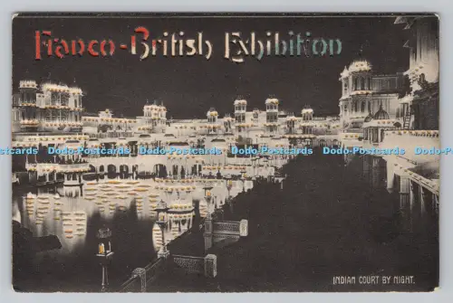 R808457 Franco British Exhibition. Indianerhof bei Nacht