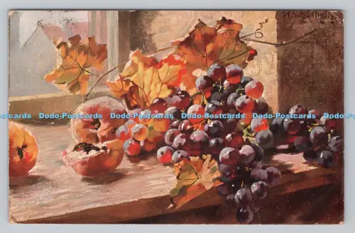 R808497 Früchte auf dem Tisch. S. Hildesheimer. London. Manchester. Nr. 5320. PM.