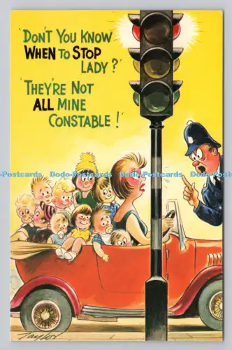R810558 Weißt du nicht, wann du Lady stoppen solltest. Bamforth. Holmfirth. Yorkshire. Comic