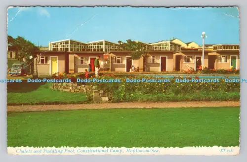 R808499 Hopton on Sea. Verfassungslager. Chalets und Planschbecken. Valentine