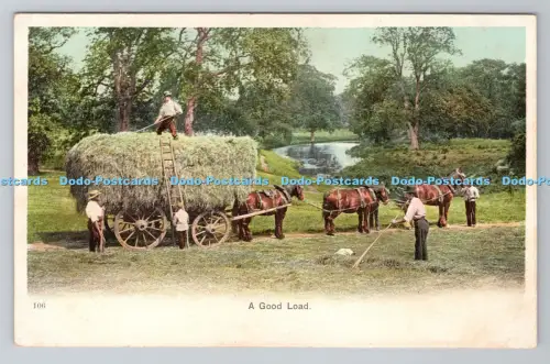 R805195 Eine gute Ladung. Pferde. Heuzeit