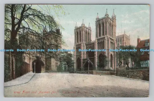 R808559 Cathedral Bristol. Westfront und Norman Arch. E.S. London. Nr. 243