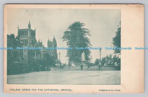 R808561 Bristol. College Green und die Kathedrale. Brightman. PM. St. Georg. 190
