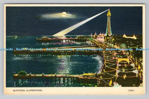 R808569 Blackpool Illuminations. Valentinstag. Valchrome. 1958
