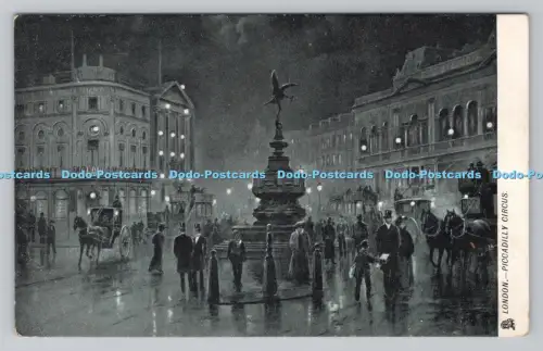 R808573 London. Piccadilly Circus. stecken. Raphotypie. Serie. 973. London By Moonl