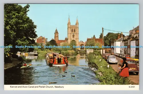 R810641 Newbury. Kennet und Avon Kanal und Pfarrkirche. E. T. W. Dennis. Scarb
