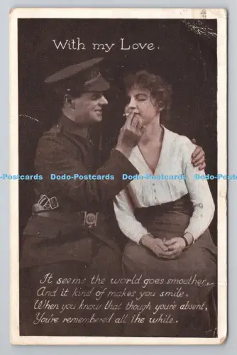 R805281 With My Love. Mann in Uniform. Frau. Alle britische Produktion. Serie. Nr.
