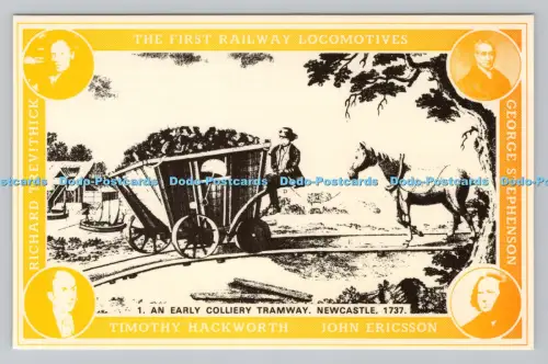 R810695 Eine frühe Zechen-Straßenbahn. Newcastle. Die ersten Eisenbahnlokomotiven. Tim