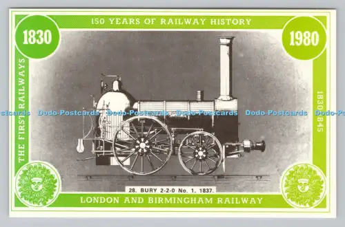 R810705 Bury 2. 2. 0. Nr. 1. 150 Jahre Eisenbahngeschichte. London und Birmingham