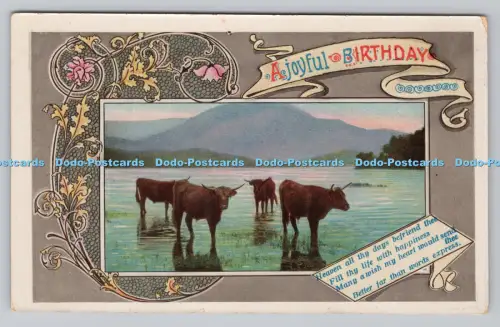 R806929 Ein fröhlicher Geburtstag. Kühe im Meer. Made in Germany