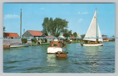 R810714 Potter Heigham. Bungalows am Fluss. Ernest Joyce. Norwich. Plastichrom