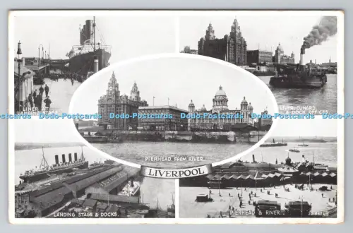 R805389 Liverpool. Pierhead vom Fluss. Valentinstag. Silber. Multi View