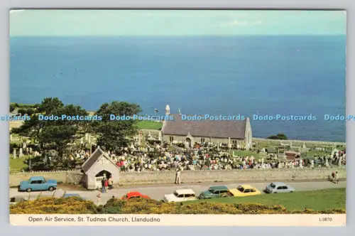 R808722 Llandudno. Open Air Service. Kirche St. Tudnos. E. T. W. Dennis. Scarbor