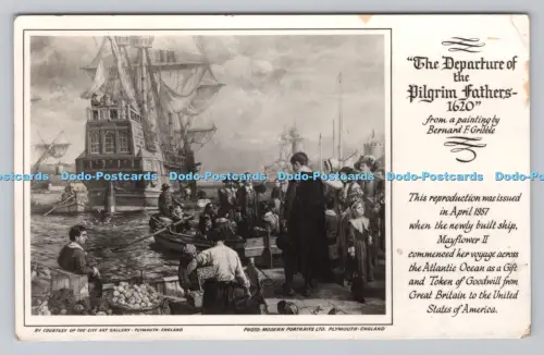 R808734 Die Abreise der Pilgerväter. Bernard F. Gribble. The City Art Gall