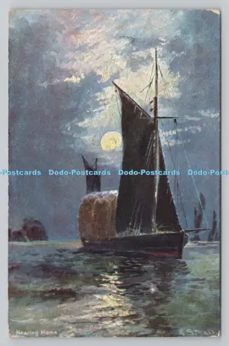 R808736 Nearing Home. B. B. London. Serie. Nr. A. 5. A. Stead. 1908