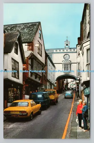 R810798 Totnes. Das Osttor. Fotopräzision. St. Ives. Huntingdon. Farbmast