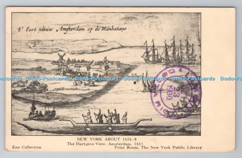 R805438 Amsterdam. The Hartgers View. New York ca. Eno Collection. Druckraum