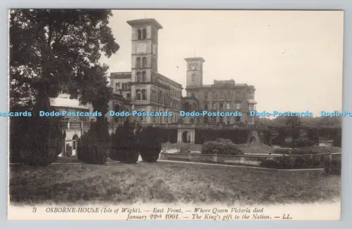 R805462 Isle of Wight. Osborne House. Ostfront. Wo Königin Victoria starb. Die