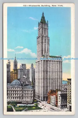 R807048 New York. Woolworth Building. Manhattan Karte. Irving Underhill