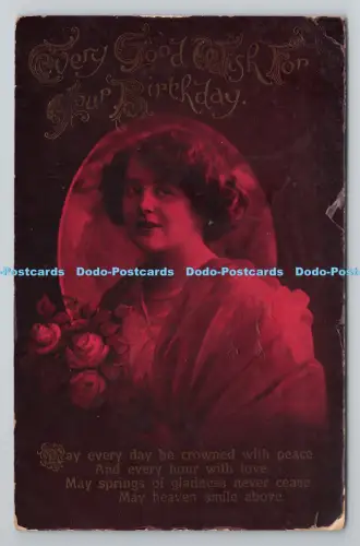 R805468 Alles Gute zum Geburtstag. Frau. Alfred Stiebel. London. Die Al