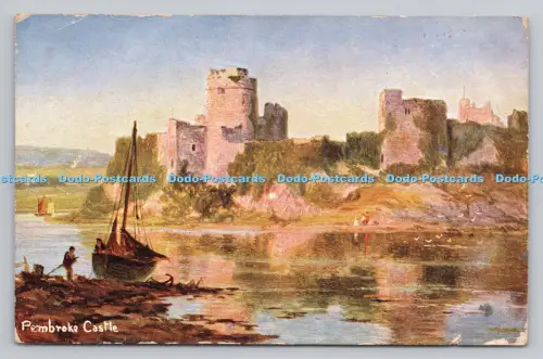 R807049 Pembroke Castle. S. Hildesheimer. London. Manchester. Welsh Views Serie