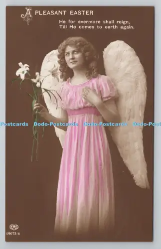 R805496 Ein angenehmes Ostern. Frau mit Flügeln. E. A. Schwerdtfeger. London