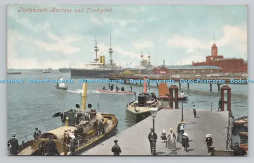 R807081 Portsmouth Hafen und Werft. Valentine Serie