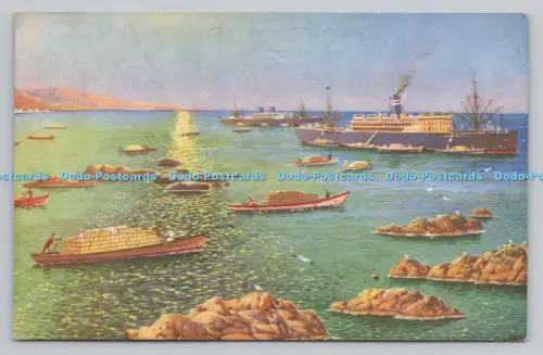 R807083 Der Hafen von Jaffa. Postkarte