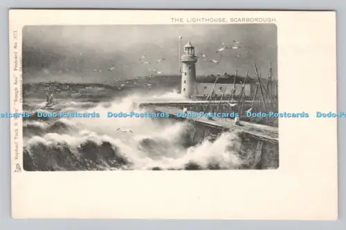 R808806 Scarborough. Der Leuchtturm. stecken. Raue See. Nr. 873