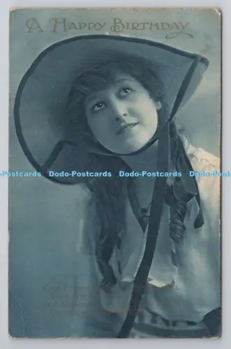 R805505 A Happy Birthday. Frau. Photochrom. London. Tunbridge Wells. Bromo vergoldet