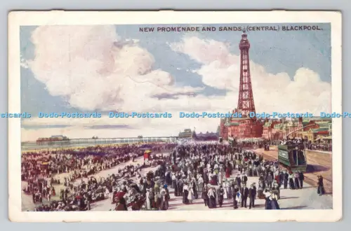 R805506 Blackpool. Neue Promenade und Sand. Zentral. Stiefel Cash Chemists. Ansichten