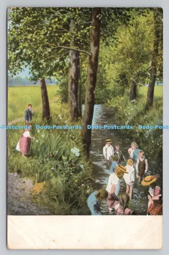 R807104 Menschen im Wald. PM. Plymouth. 1907