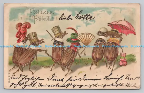 R807106 Frohliche Pfingsten. Die Käfer. M.S.i. B