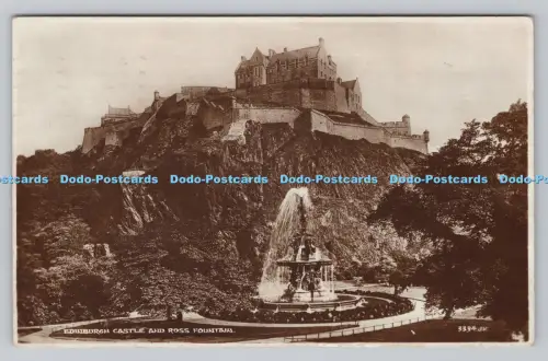 R808830 Edinburgh Castle und Ross Fountain. Valentinstag. RP. 1929