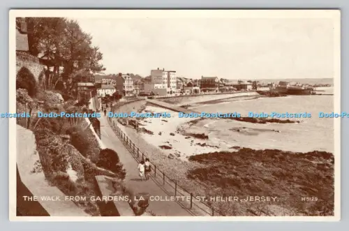 Trikot R808850. St. Helier. La Collette. Der Spaziergang vom Garten. Valentinstag. Foto