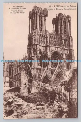 R808907 Reims. Die Kathedrale zwischen den Ruinen. V. Thuillier