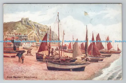 R805639 Hastings. Fischmarkt. J. Salmon. Sevenoaks. England. A. R. Quinton