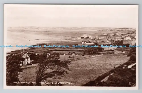 R805671 Westward Ho. Strand und Höhlen. Die R.A. Postkarte. London. RP