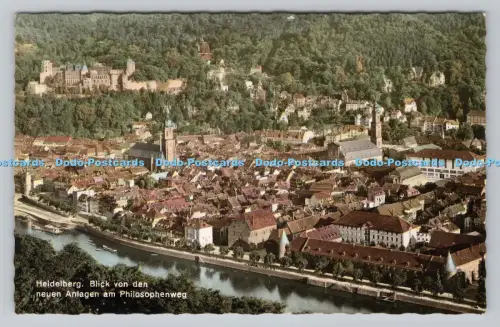 R811039 Heidelberg. Blick Von den Neuen Anlagen am Philosophenweg. Edm. Von Koni