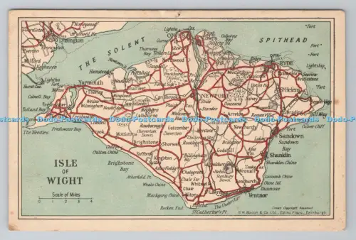 R805689 Isle of Wight. Die Karte