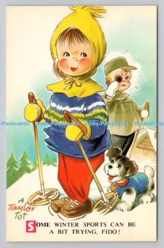 R807327 Einige Wintersportarten können ein bisschen Fido ausprobieren. Bamforth. Holmfirth. Yorksh