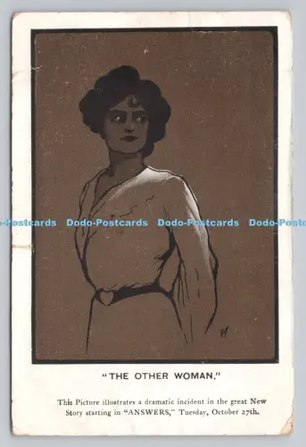 R809105 Die andere Frau. Neue Geschichte beginnt mit Antworten. David Allen. London. Har