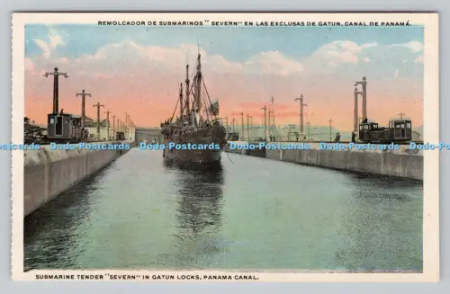 R809114 Panamakanal. U-Boot Tender Severn in Gatun Schleusen. I.L. Maduro