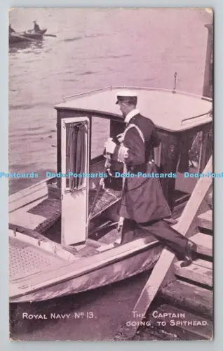 R805813 Royal Navy Nr. 13. The Captain Going To Spithead