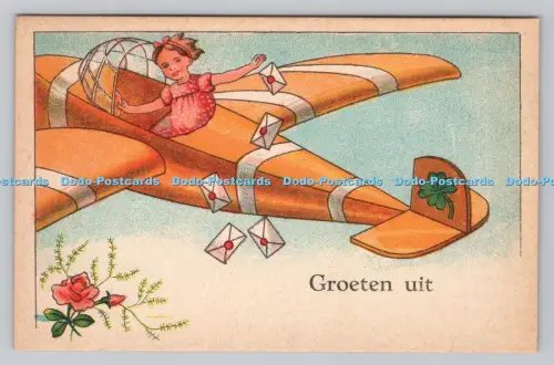 R807397 Groeten Uit. Flugzeug. P. J. Bruxelles