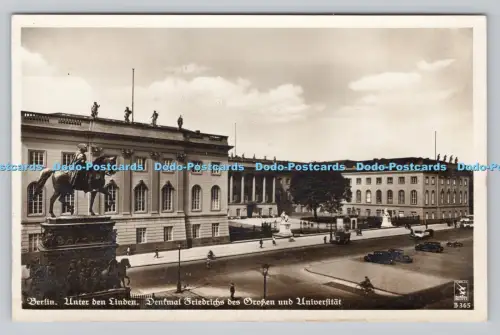 R811175 Berlin. Unter Ben Linden. Dentmal Friedrichs des Großen und Universitat
